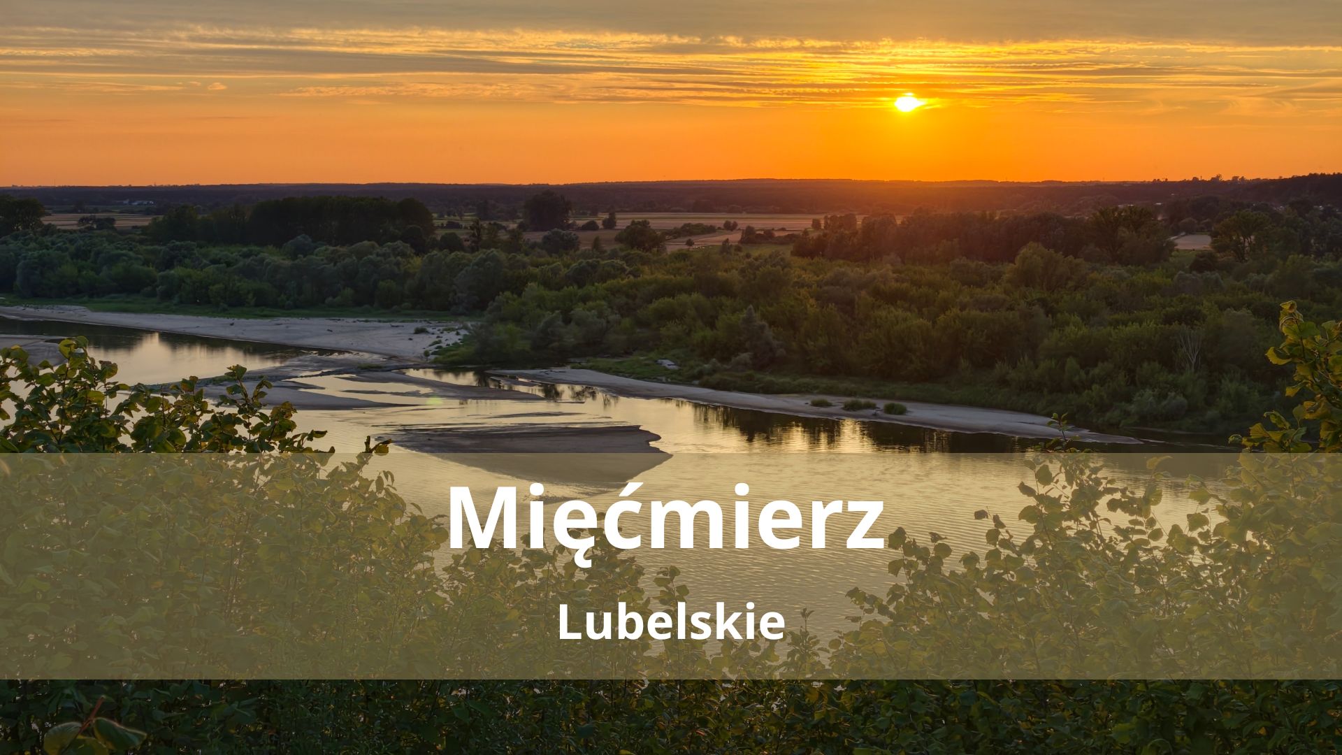 Mięćmierz w województwie lubelskim – zachód słońca nad Wisłą, okładka wpisu blogowego